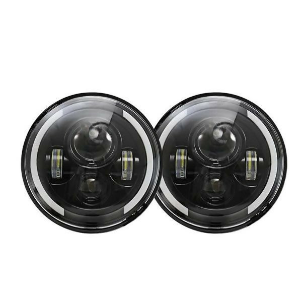 2 Pcs 7" 40W LED Headlights H4 H13 Hi-Lo Beam for Jeep
