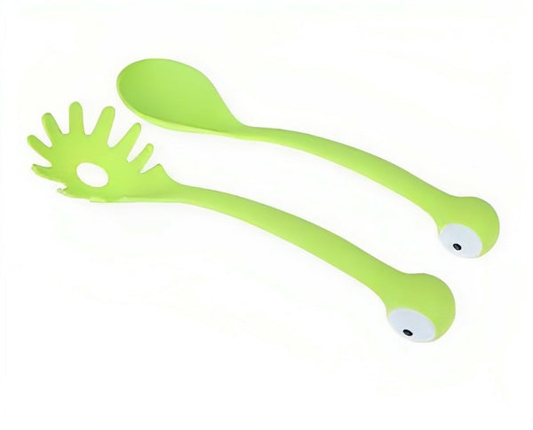 Kitchen Silicone Non-Stick Pasta Claw Spoon - green