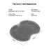 Shower Foot Scrubber with Non-Slip Suction Cups - Body Back Massaging Mat - grey