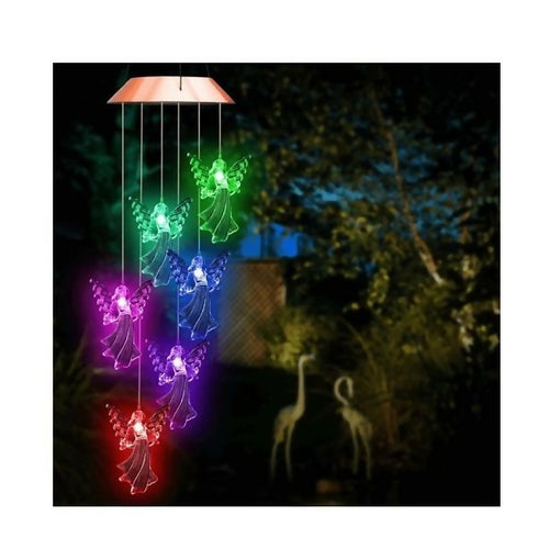 Angel Solar Chimes Lamp
