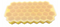 Ice Cube Shaped Ice Tray With Lid - Yellow