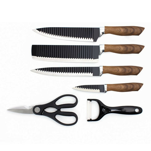 Non-stick coating kitchen knife set 6-Piece
