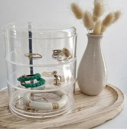 3 Layer Clear Rotating Jewellery Organiser