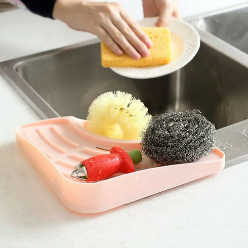 Kitchen Sink Triangle Corner Shelf -Pink