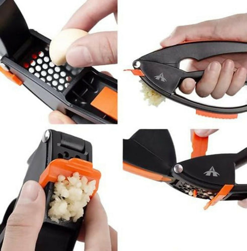 Multifunctional 3 in 1 Garlic Presser With Fruit Peeler And Meat Hammer