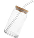 Elegant Ultra Durable Clear Glass Cup with Glass Straw