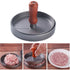 Round Burger Patty Press with Wooden Handle