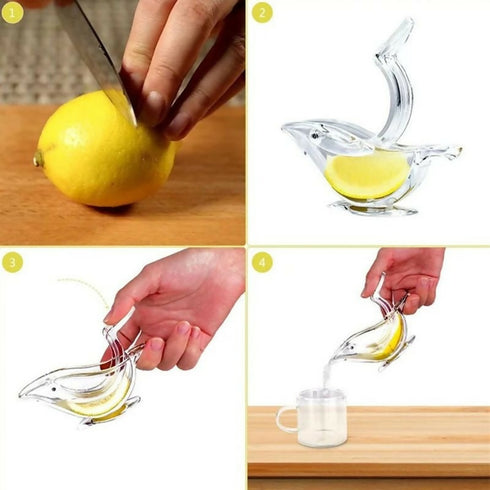 Transparent Acrylic Bird-Shaped Manual Lemon Juicer
