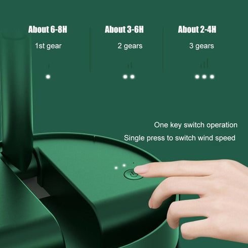 Retractable Green Telescopic Portable Desk Fan