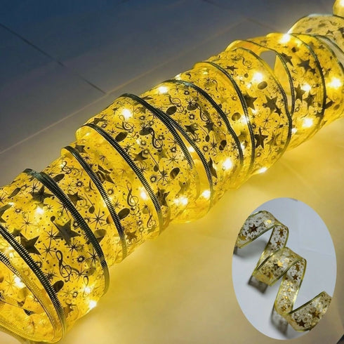 Christmas ribbon LED light string Christmas tree decoration pendant - 5m