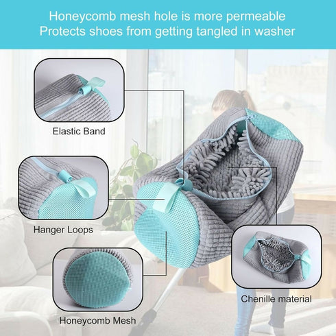 Touching Moment Shoe Washing Machine Bag 2 Pack -Grey