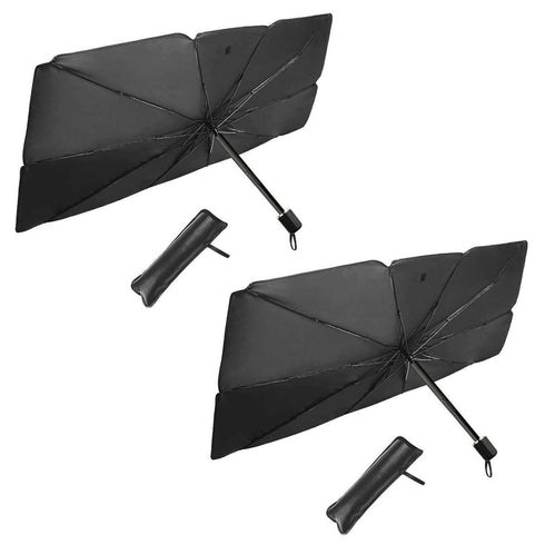 2 pcs Car Windshield Sun Shade Foldable Umbrella