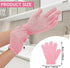 2 Piece Exfoliating Wash Gloves Dual Texture Bath Gloves for Shower - pink