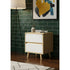 Modern 2-Drawer Nordic Nightstand - Compact Oak Bedside Table- 36x34x46cm
