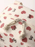 Corduroy Lunch Bag With Hearts & Bows - Beige