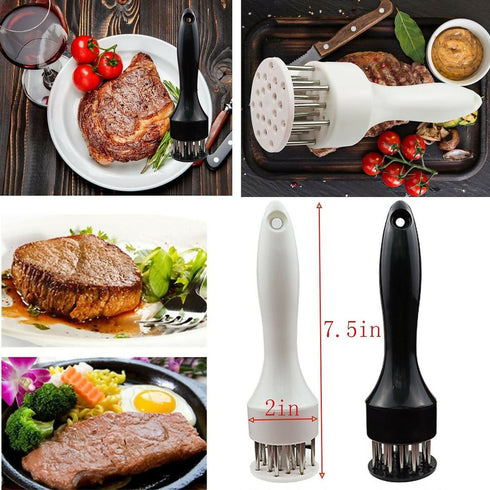 2 Pack Meat Tenderizer Tool with Ultra Sharp Stainless Steel Needle