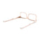 Portable Glasses Shape Folding Aluminum Laptop Cooling Stand - Rose Gold