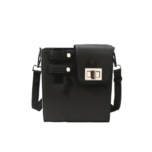 Versatile Crossbody Beverage Cup Bag - Black
