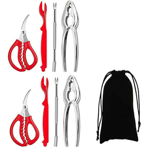 Seafood Cracker Tool Set W/ Lobster Sheller Stainless Steel Crab Crackers