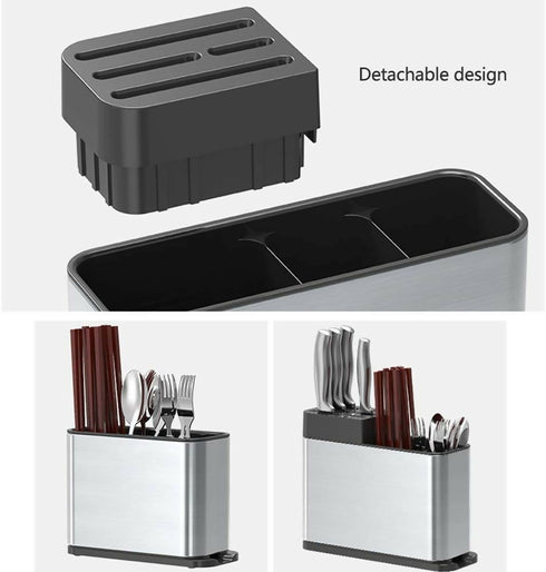 Kitchen Utensil Holder Knife Block with Drainboard