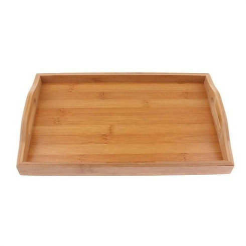 Portable Wood Breakfast Serving Wooden Tray With Handle