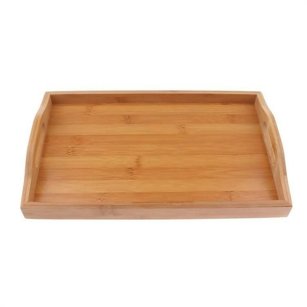 Portable Wood Breakfast Serving Wooden Tray With Handle