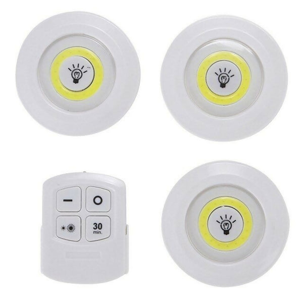 LED Light with Remote Control - Set of 3
