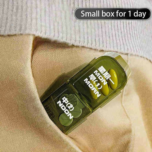 PA-Free Moisture-proof Medicine Storage Box 7 Days - 3 Times a Day