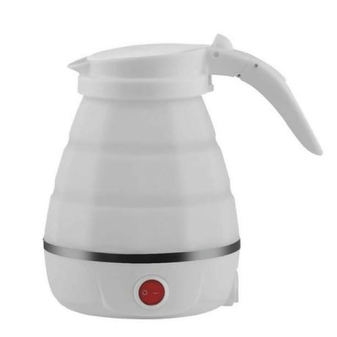 Portable Silicone Travel Folding Electric Water Kettle - White