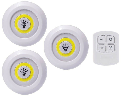 LED Light with Remote Control - Set of 3