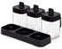 3 Spice Jar Set - black