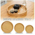 3 Different Size Round Bamboo Trays With Handles