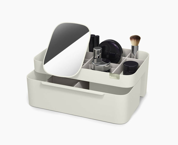 Large Cosmetic Organizer with Removable Mirror