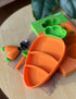 Silicone Kids Carrot Design Feeding Set - orange/green