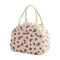Corduroy Lunch Bag With Hearts & Bows - Beige