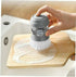 Soap Dispensing Cleaning Pot Brush With Holder - grey/white