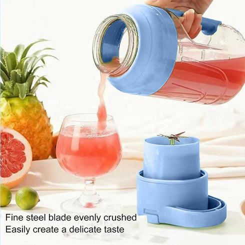 Portable Fruit Juicer Jug-Blender-1500ml - Blue