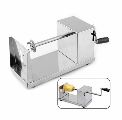 Manual Stainless Steel Potato Chips Slicer - Spiral Vegetable Cutter