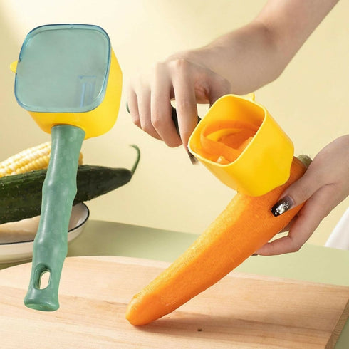 Stainless Steel Blade Peeler for Vegetables & Fruits with Storage