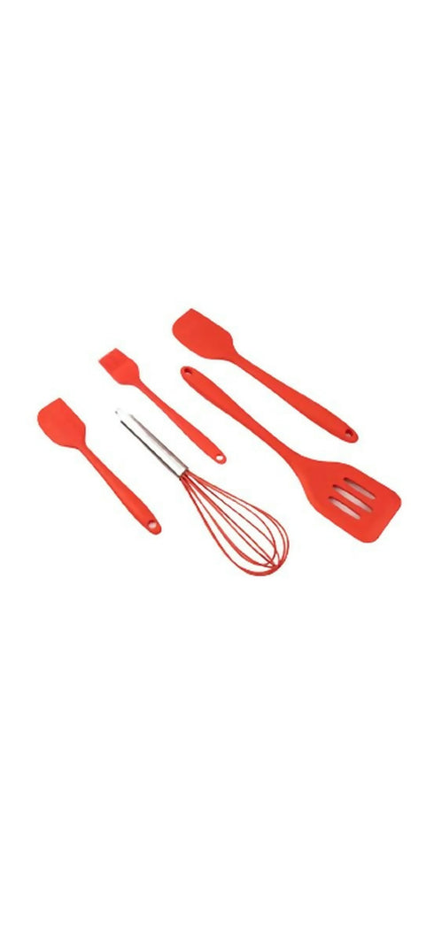5 Piece Silicone Baking Set - Red