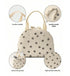 Flower Print Corduroy Lunch Bag With Handle - Beige