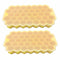 Pack of 2 Silicone 37 Honeycomb Ice Cube Shaped Ice Tray With Lid - Yellow