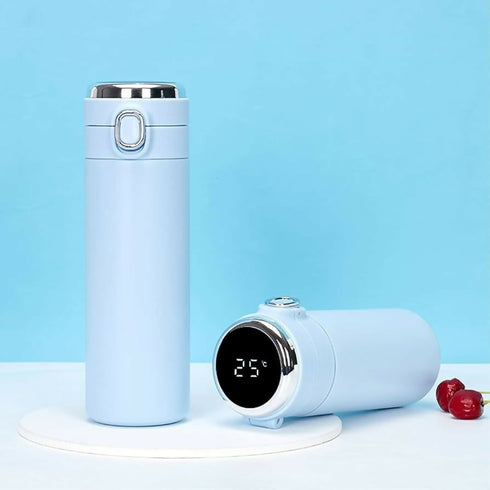 LED Digital Smart Stainless Steel Vacuum Cup(Flask) - Blue