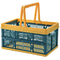 Collapsible Foldable Storage Shopping Basket - green/yellow