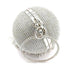 Woman Round Ball Clutch Handbag - Silver