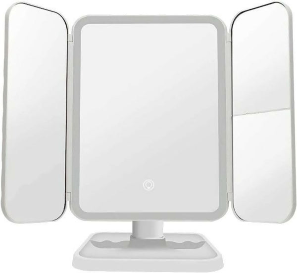 LED Light Tri-Fold Cosmetic Mirror