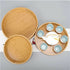 3 Different Size Round Bamboo Trays With Handles