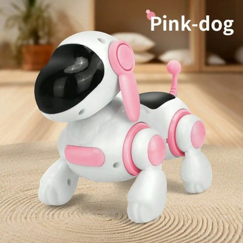 Interactive Walking Puppy Toy With LED Lights & Realistic Sounds - Pink
