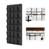 Home Storage 24 Large Pockets Shoe Organizer - Black
