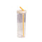 700ml Plastic Water Bottle with Straws and Fruits Infuser - Cream